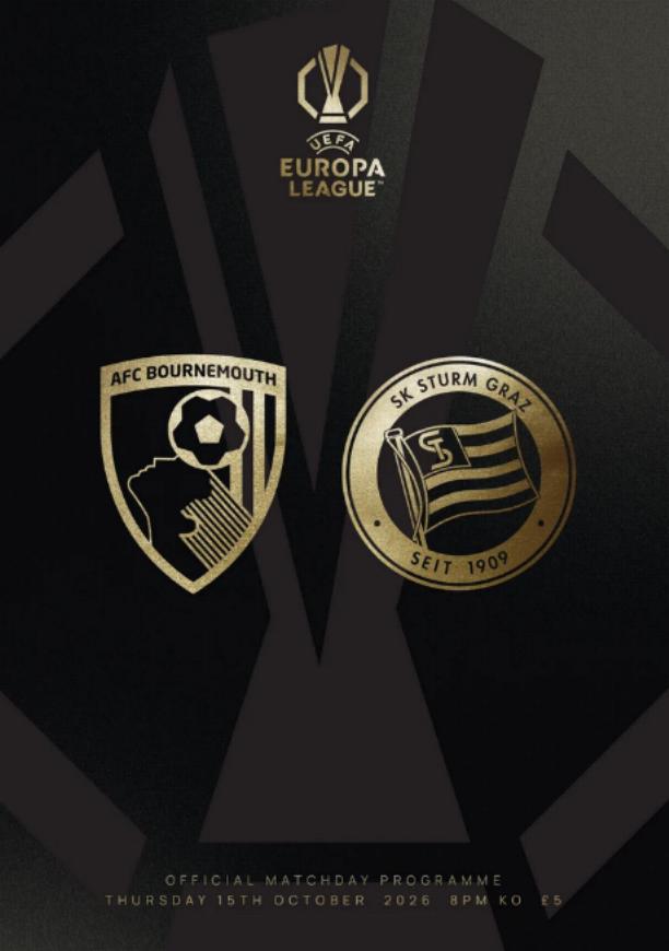 2026/27 EUROPA LEAGUE - BOURNEMOUTH v STURM GRAZ